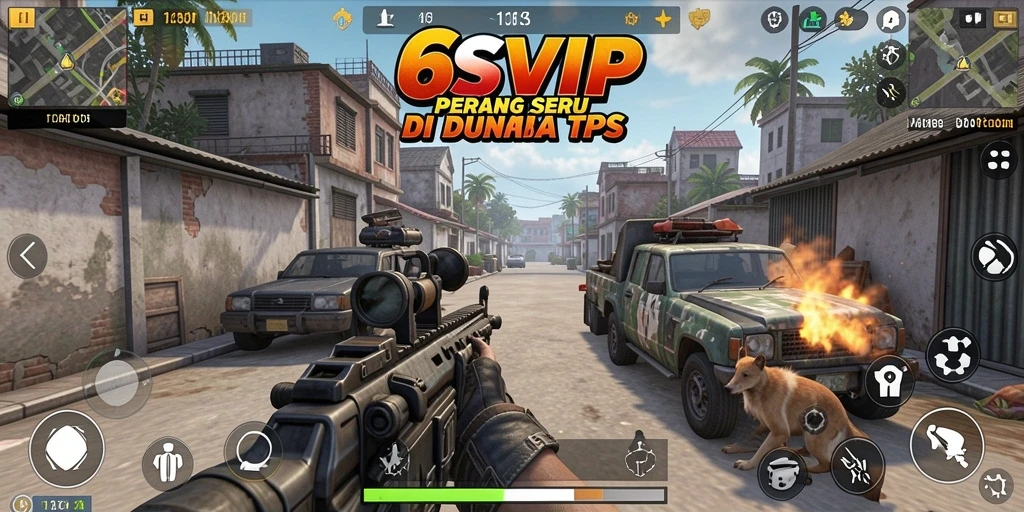 Screenshot gameplay seru dari 6SVIP menunjukkan aksi perang yang mendebarkan.