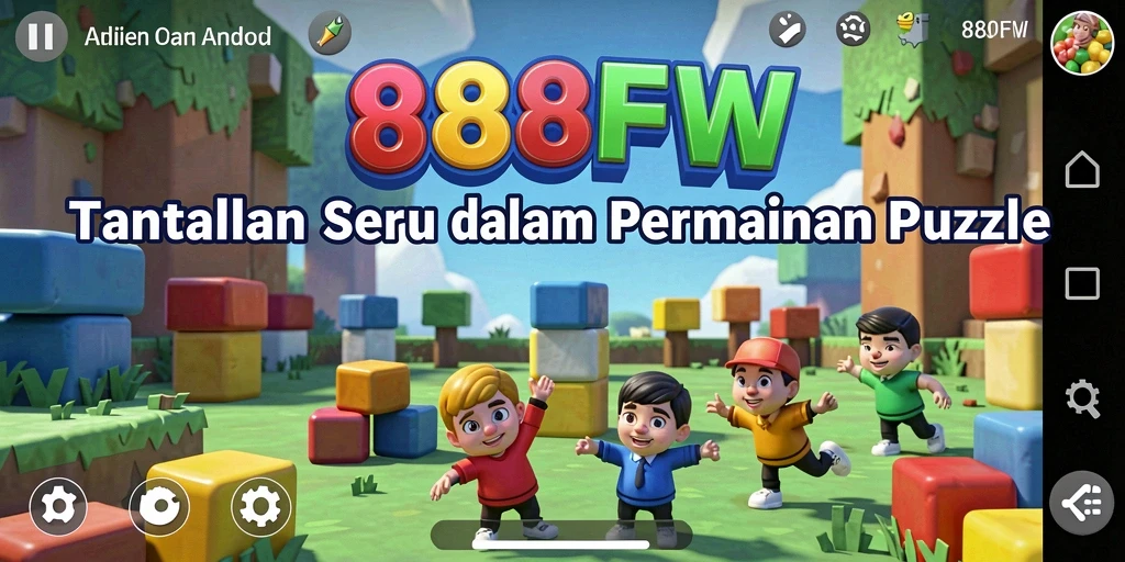 Tampilan gameplay seru dalam 888FW dengan tantangan puzzle.