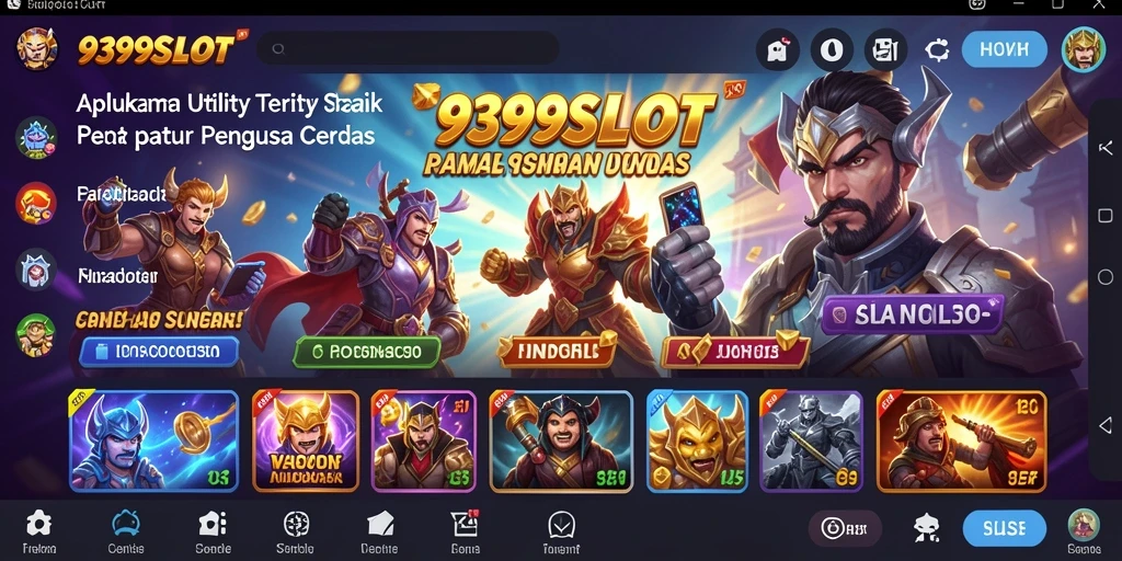 Screenshot utama 9399SLOT menunjukkan antarmuka aplikasi Utility yang sederhana.