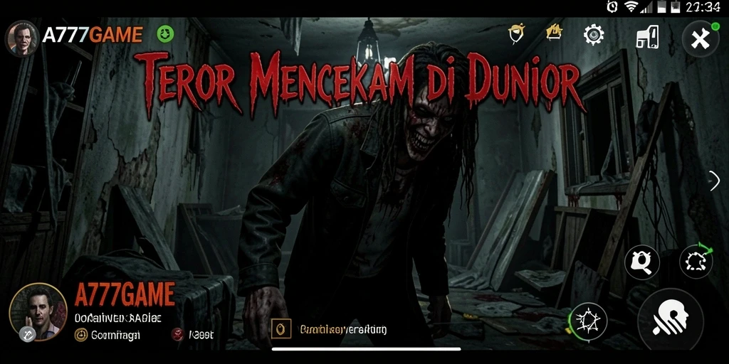 Screenshot gameplay A777GAME dengan suasana horror yang mendebarkan.