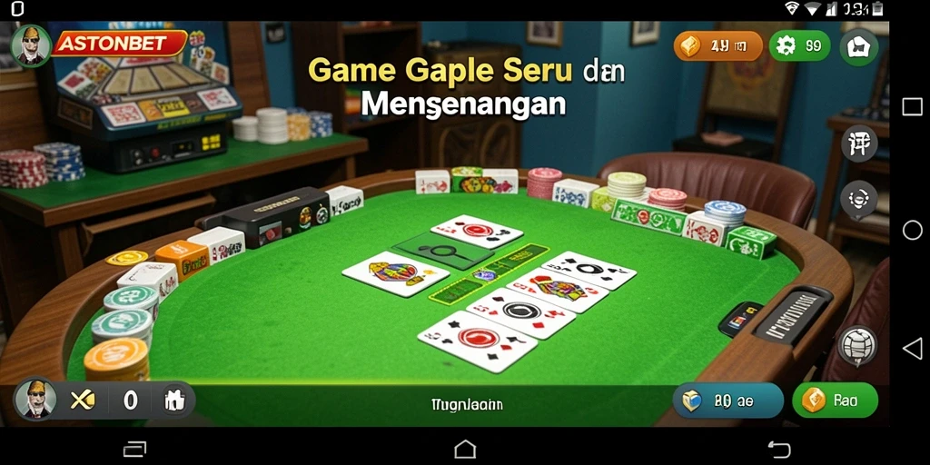 Screenshot gameplay Gaple yang seru dan interaktif di ASTONBET.