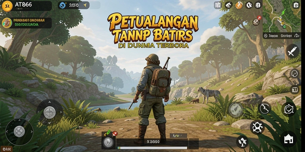 Tampilan screenshot AT866 menampilkan aksi eksplorasi di dunia terbuka.