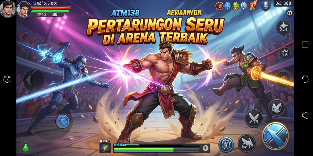 Screenshot ATM138 menampilkan pertarungan seru dengan grafis yang menawan.