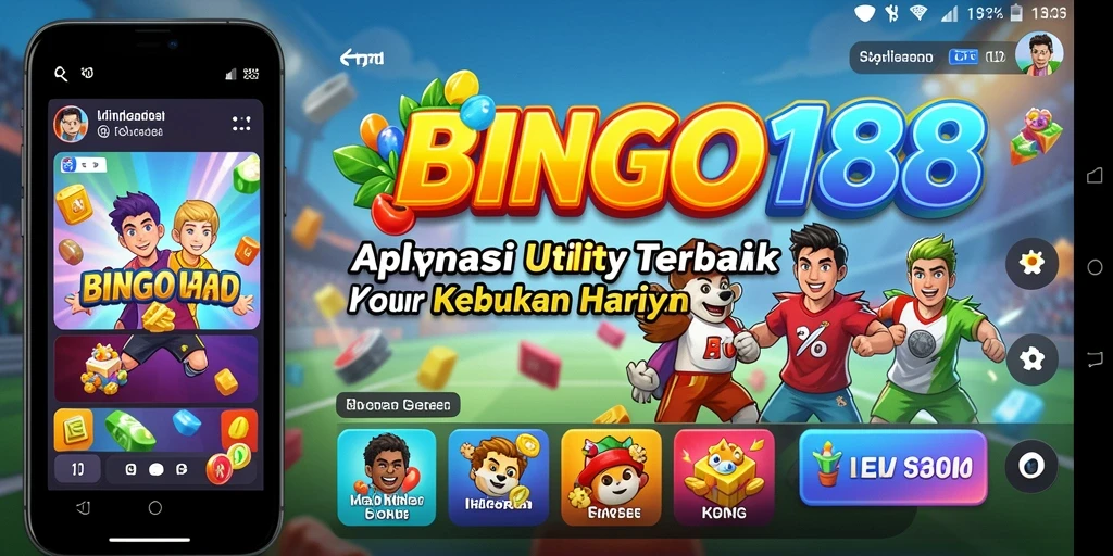 Tampilan utama BINGO188 yang menampilkan fitur Utility dan pengingat.