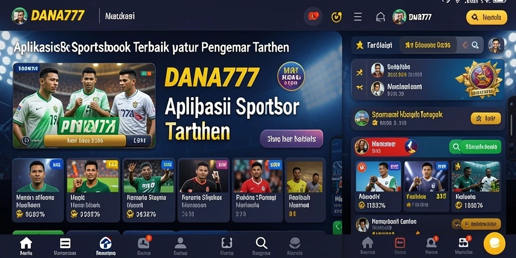 Tampilan utama DANA777 dengan berbagai opsi taruhan olahraga.