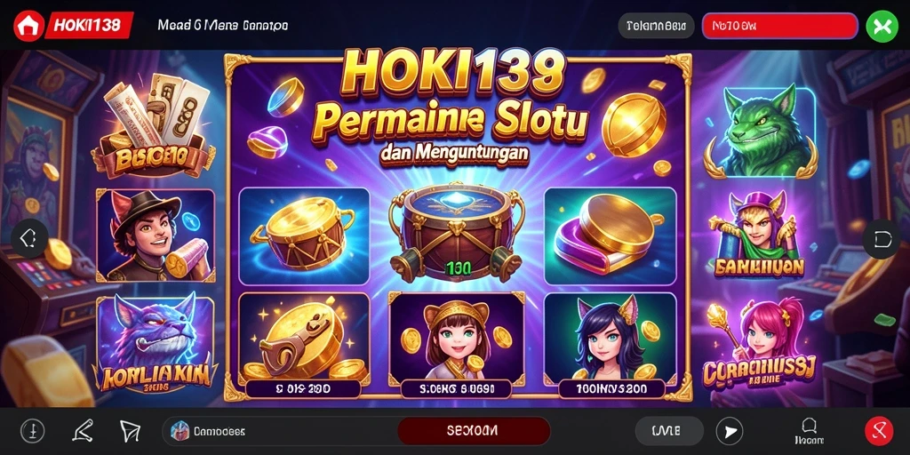Tampilan gameplay HOKI138 yang menarik dan penuh warna.