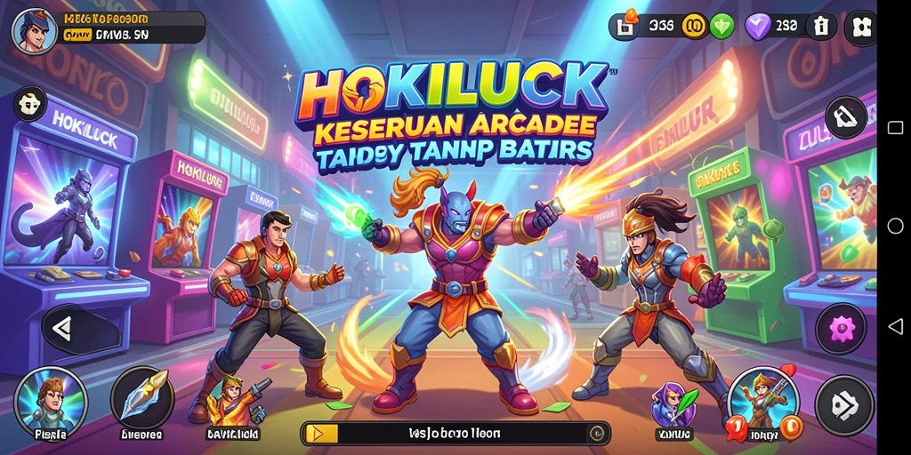 Tangkapan layar HOKILUCK menunjukkan gameplay Arcade yang seru dan dinamis.