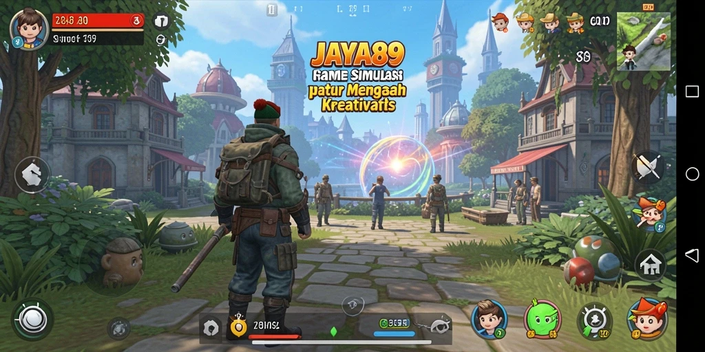 Tampilan layar gameplay JAYA89 yang menampilkan simulasi yang mendalam.