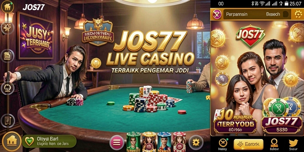 Tampilan antarmuka game Live Casino yang menarik di JOS77.