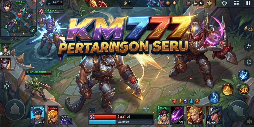 Screenshot gameplay luar biasa dari game MOBA KM777.