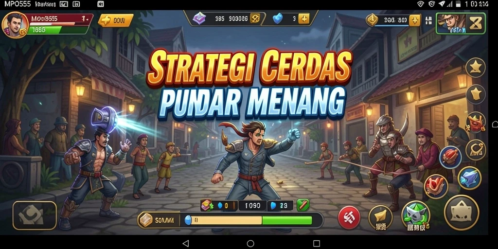 Screenshot gameplay MPO555 dengan pertarungan strategi yang intens.
