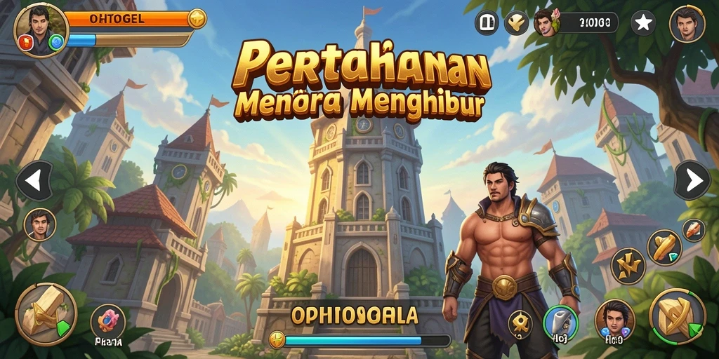 Tampilan menarik dari gameplay Tower Defense OHTOGEL yang menegangkan.