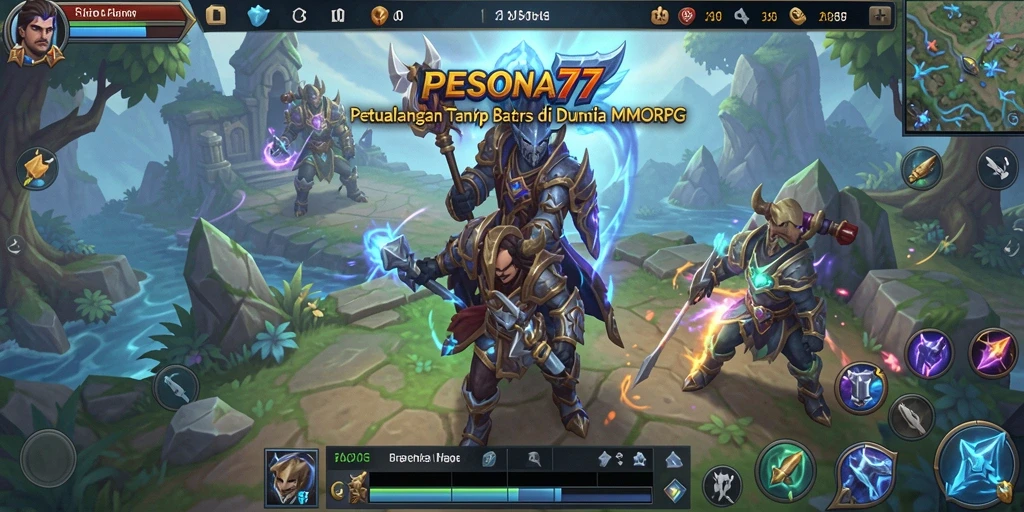 Tangkapan layar PESONA77 yang menunjukkan aksi seru dalam game MMORPG.
