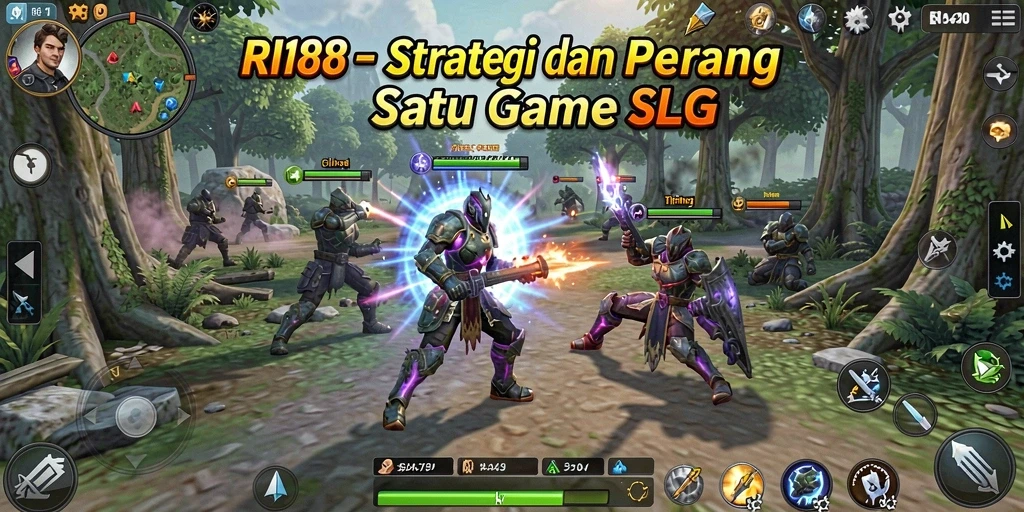 Tampak gameplay strategis di RI188 dengan pertempuran yang mendebarkan.