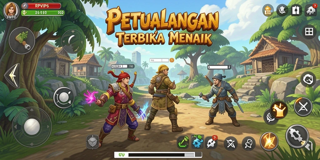 Screenshot gameplay RPVIP6 menampilkan petualangan yang mendebarkan di dunia terbuka.