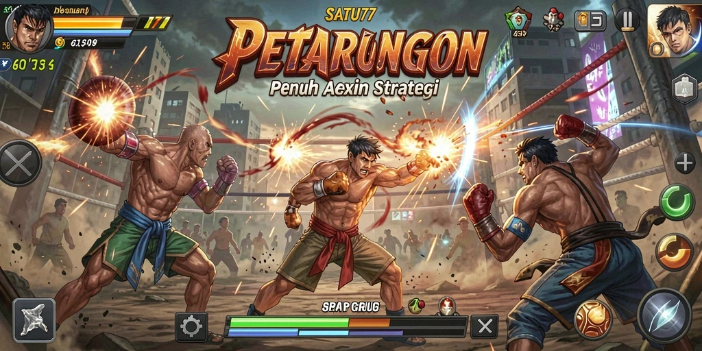 Tampilan gameplay SATU77 dengan pertempuran yang mendebarkan dan grafis berkualitas tinggi.