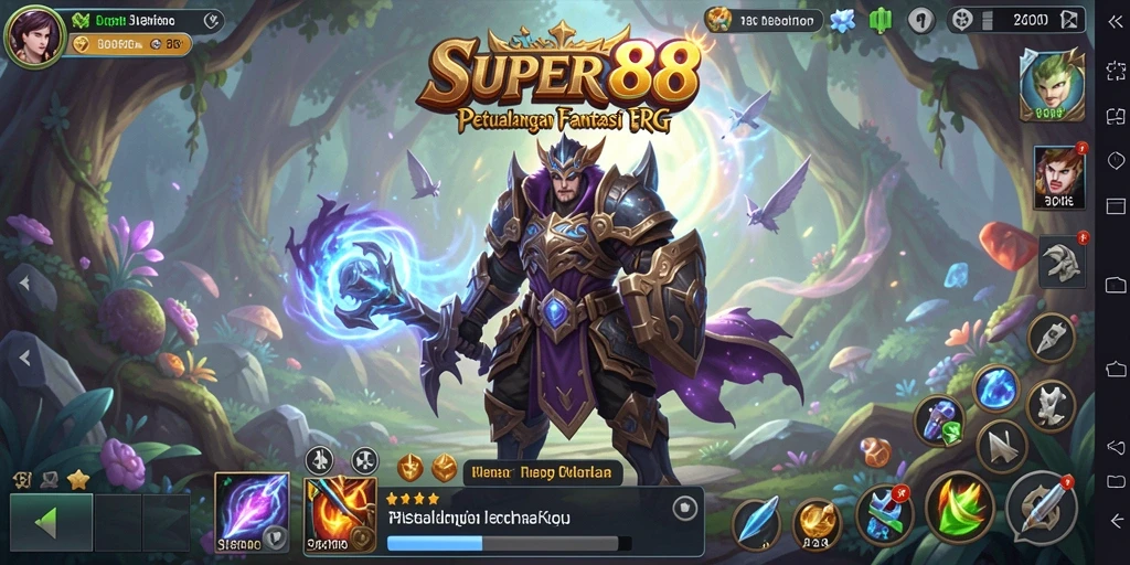 Tangkapan layar menunjukkan pertarungan seru dan lingkungan RPG yang indah.