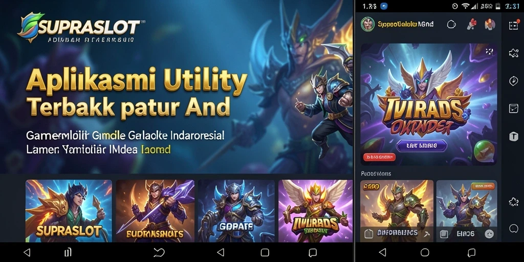 Tampilan utama SUPRASLOT yang menunjukkan fitur utilitasnya.
