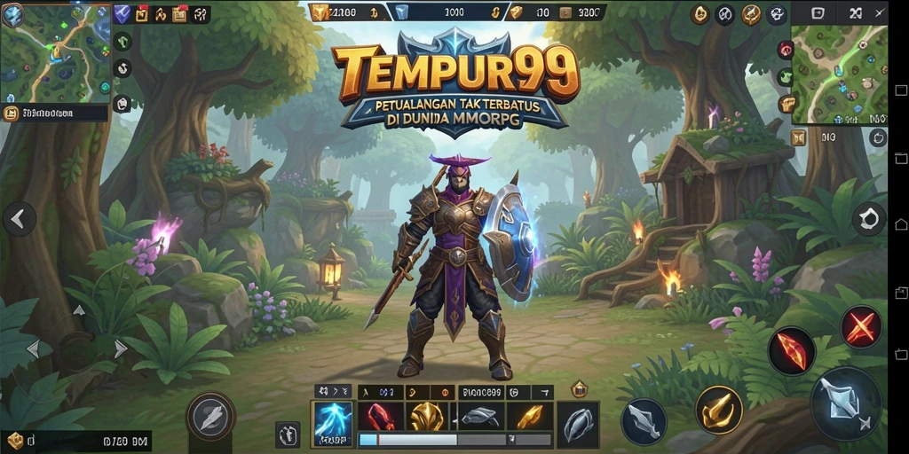 Tampilan epic gameplay TEMPUR99 yang penuh aksi di dunia MMORPG.