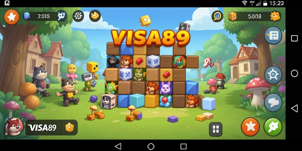 Tangkapan layar utama VISA89 menunjukkan momen penting dari permainan Puzzle.