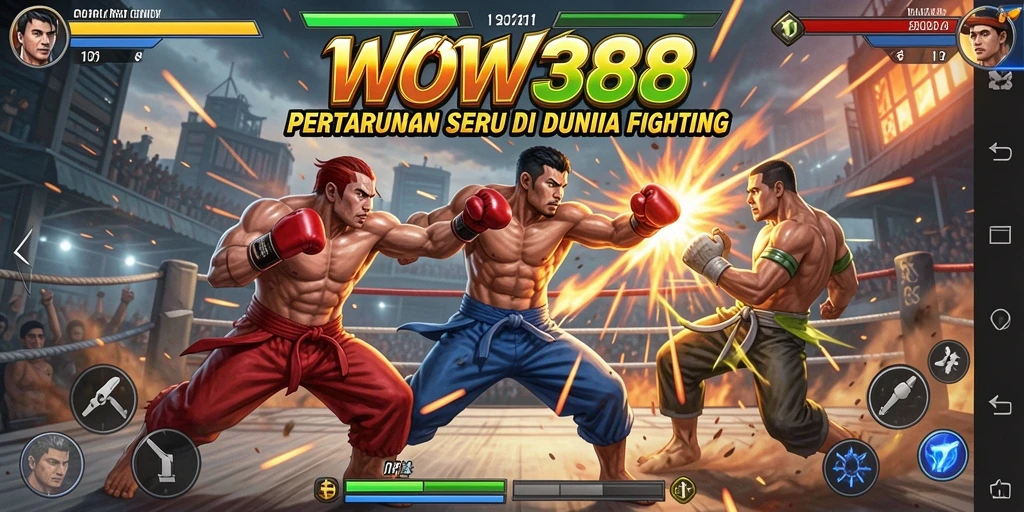 Screenshot gameplay WOW388 yang menunjukkan pertarungan epik.