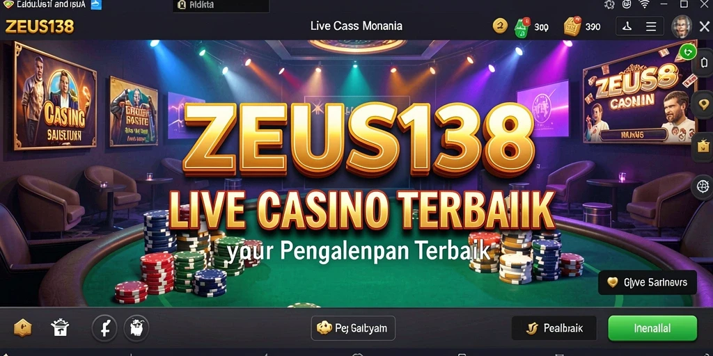 Tampilan gameplay Live Casino yang menarik dan interaktif di ZEUS138.
