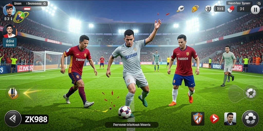 Tampilan gameplay menarik dari ZK988 dengan nuansa olahraga yang mendebarkan.